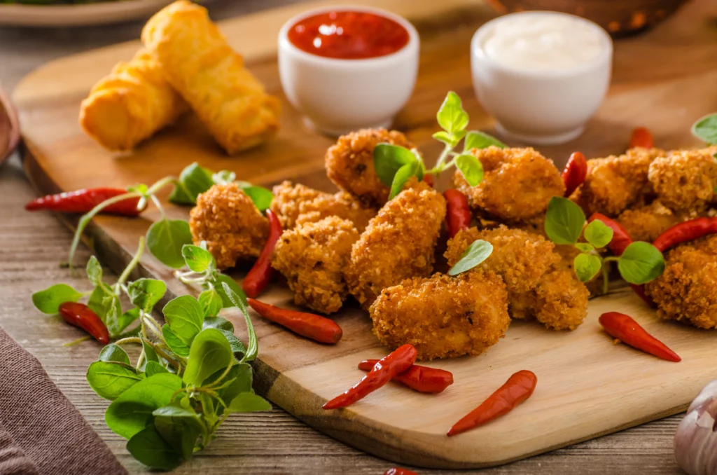 fried salmon nuggets