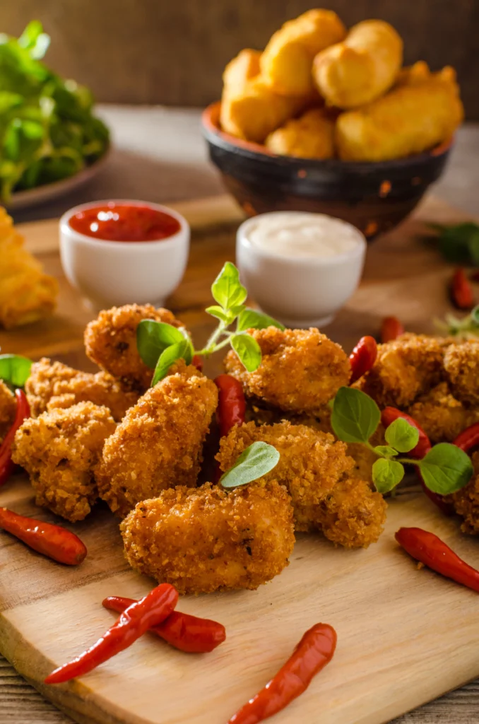 fried salmon nuggets